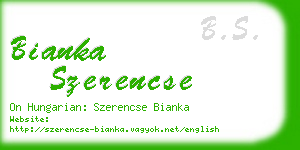 bianka szerencse business card